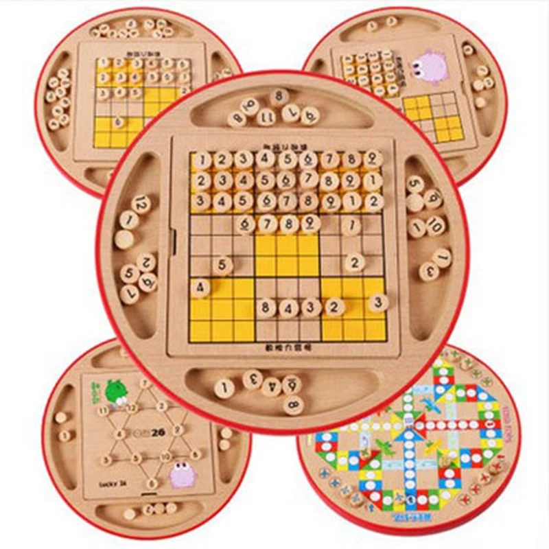 

Multifunctional Sudoku Game Chess Early Learning Intelligence Jiugongge Desktop Chess Flying Chess Toy for Children