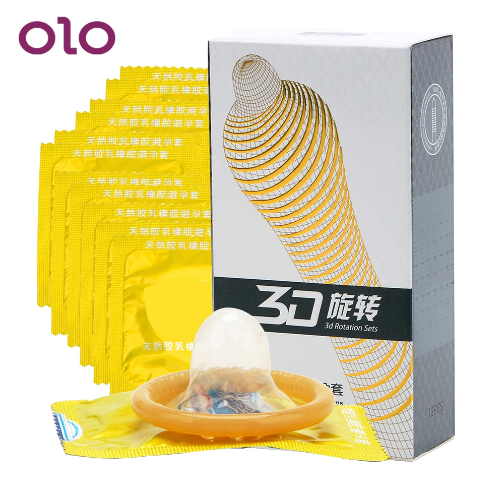 Соло 3D вращающийся резьбовых латекса для полового члена создающий защитную