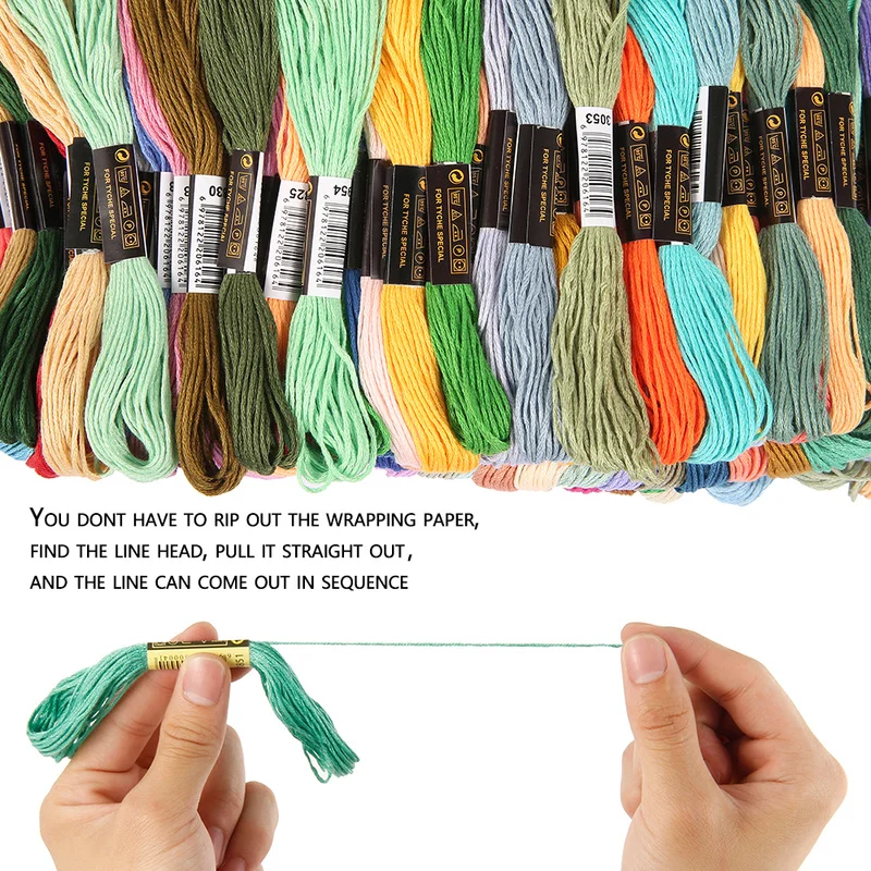 

120colors Embroidery Thread Random Color DIY Silk Line Branch Threads Similar string Floss Skein Cross Stitch Thread