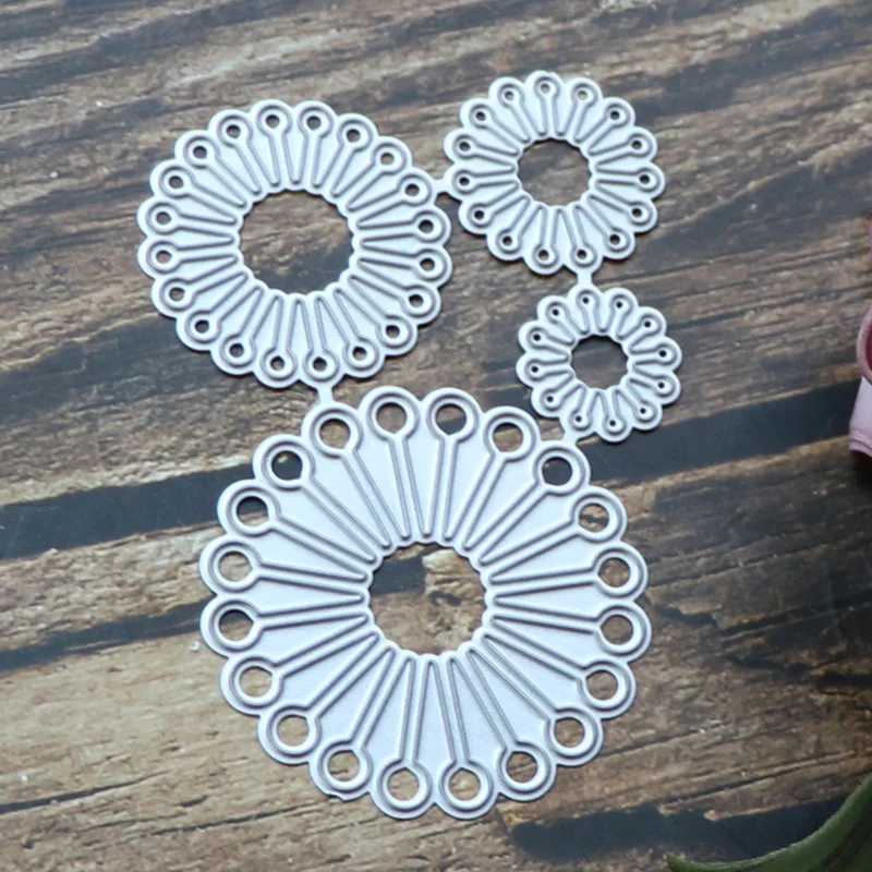 

Metal Cutting Dies 4pcs/set Flower Frame 2021 New Craft Stencil For DIY Scrapbooking Paper Cards Embossing Die Cut Template