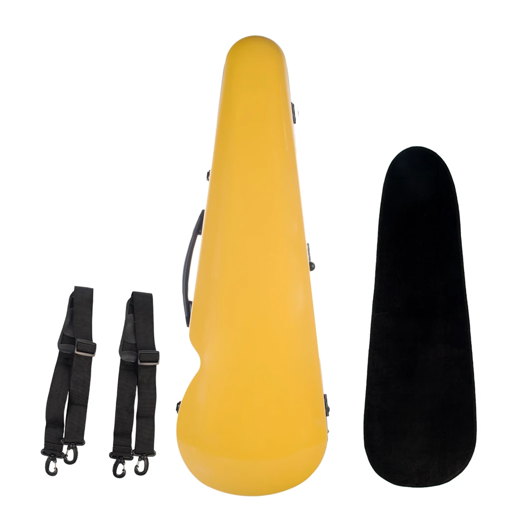 

4/4 Full Size Violin Hard Case Basic Professional Triangular Shape Backpack, Super Light , Yellow