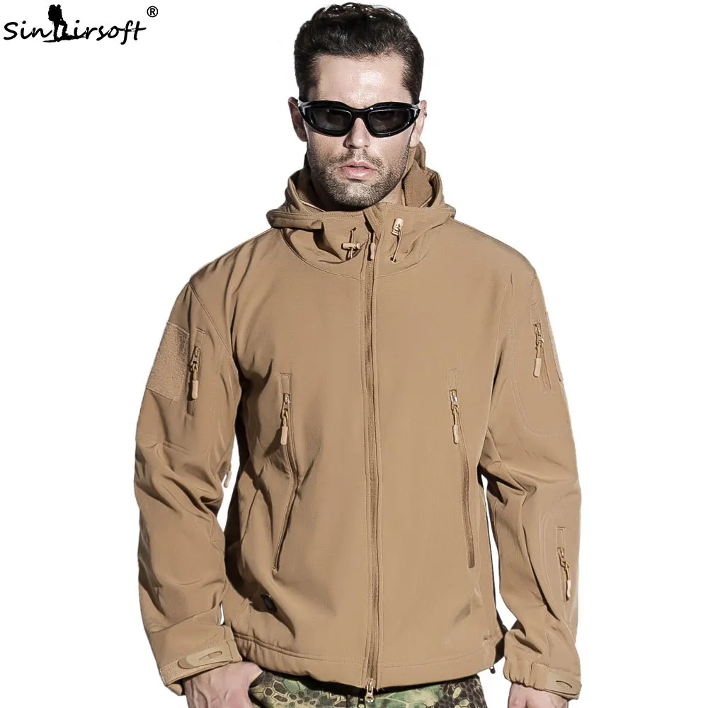 

SINAIRSOFT Military Army Jacket Tactical Coat Lurker Shark Skin Multifunctional TAD 4.0 fabric Hunting Waterproof Windproof