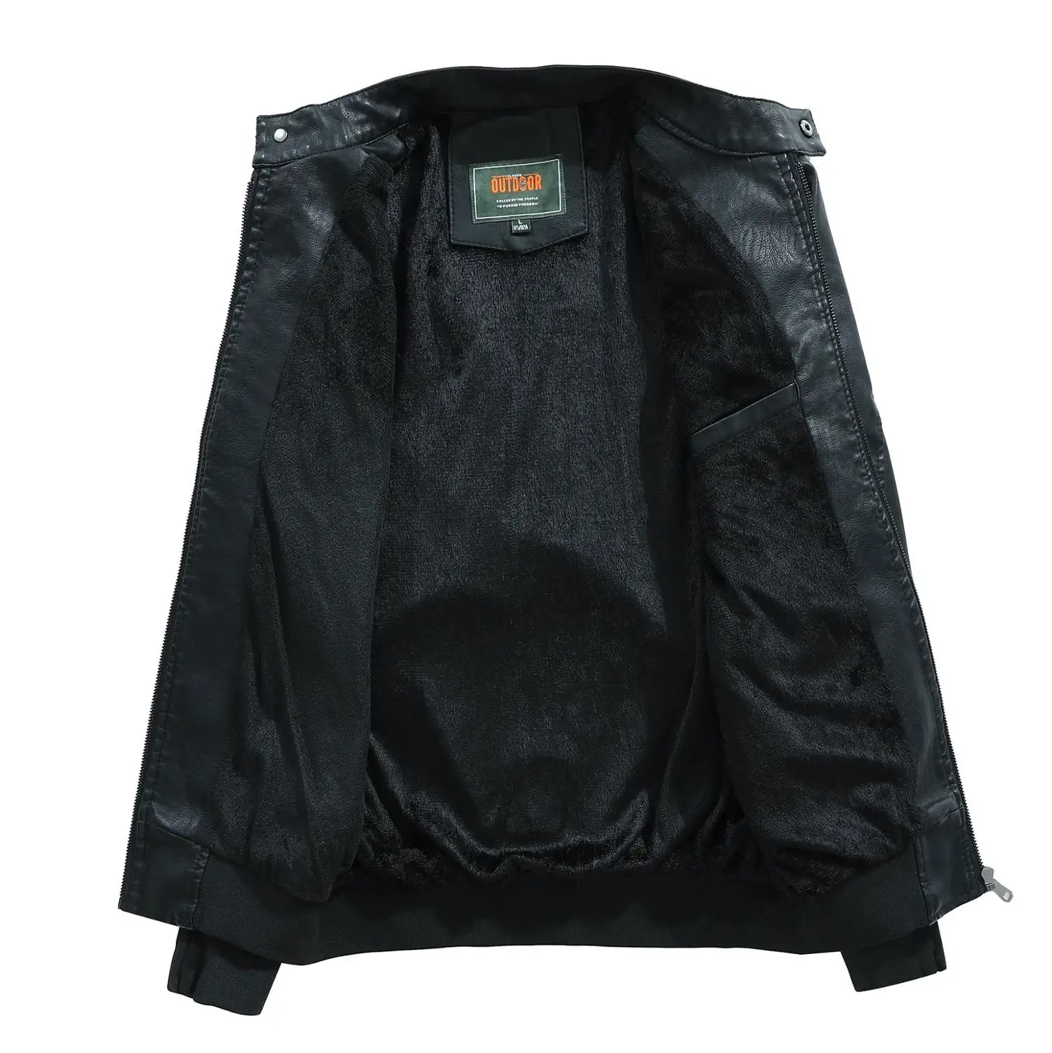 Куртка мужская из искусственной кожи мотоциклетная кожаная куртка с узором