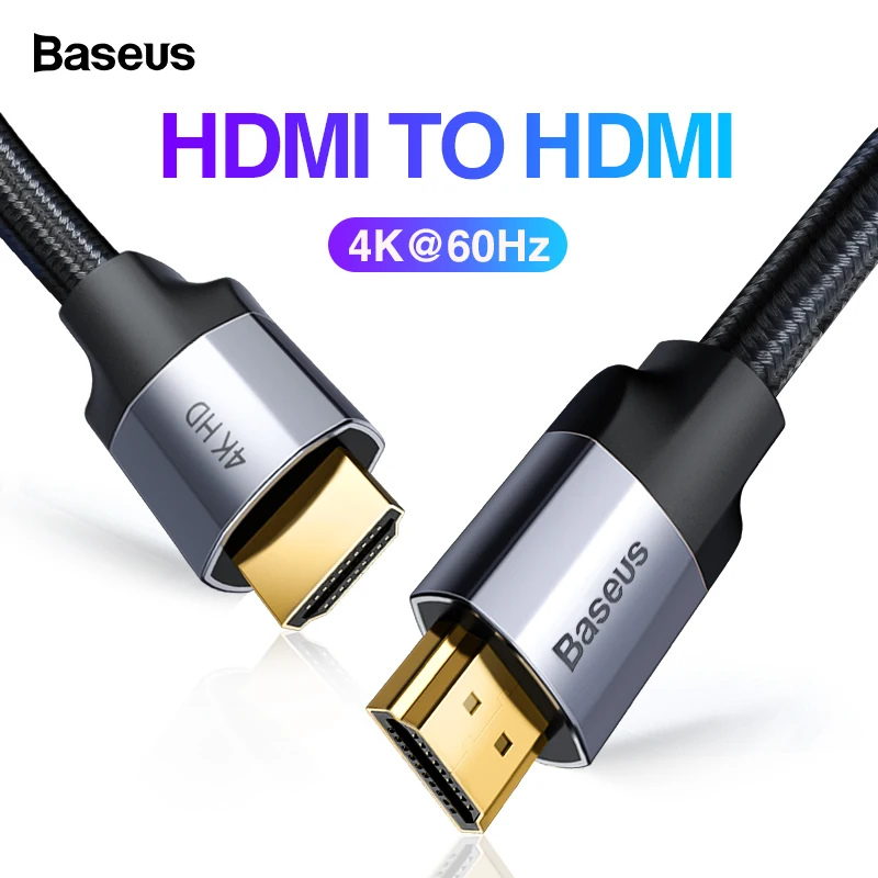 Baseus HDMI кабель 4K 60HZ HDMI к HDMI 2,0 удлинитель разветвитель Кабель для переключатель телевизора проектор ноутбук офис видео кабель HDMI