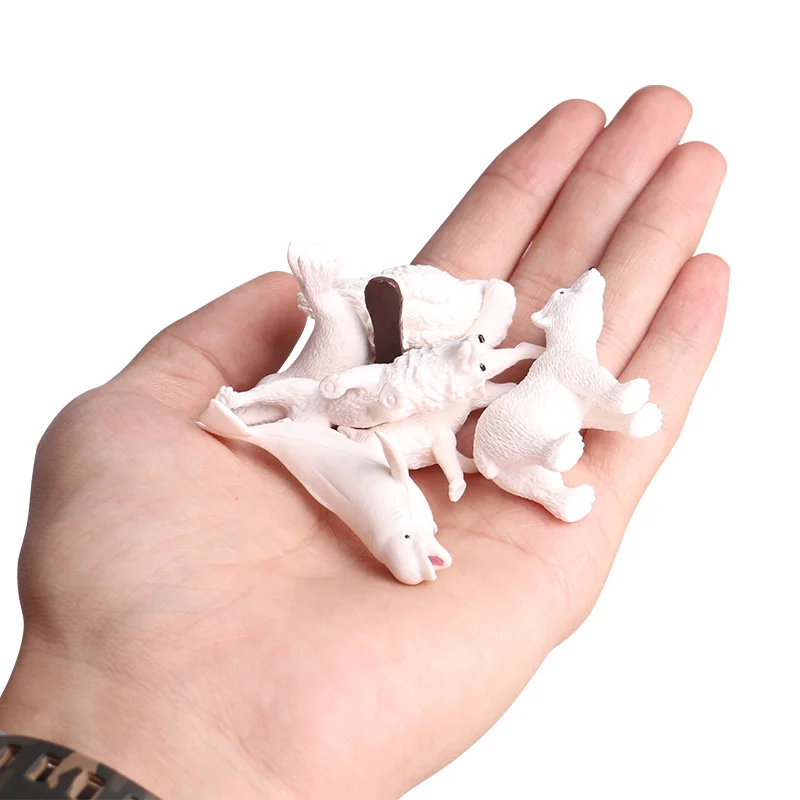 

Oenux 11PCS Classic Arctic Animals Polar Bear Fox Snowy Owl Wolf Rabbit Action Figures Model Figurine Miniature Lovely Kid Toy