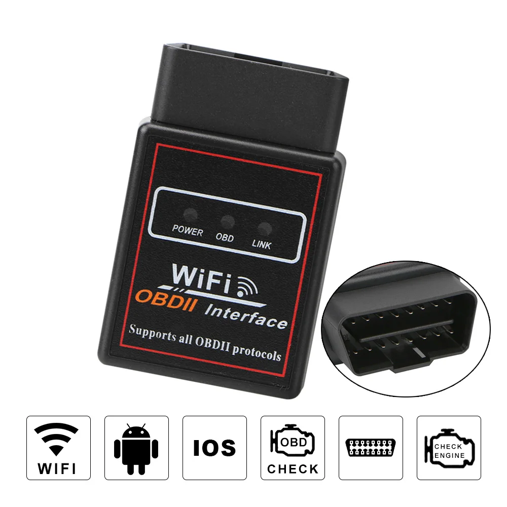 Автомобильный диагностический сканер OBD2 ELM327 V2.1 OBDII Wi Fi кодов ELM 327 OBD 2 для