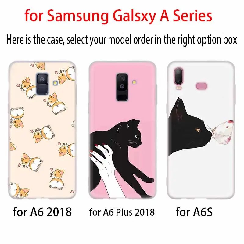 Kawaii Molang мультфильм аниме собака Кот чехол силиконовый для Samsung A6 A8 A7 A5 A3 Plus 2018 2017 2016