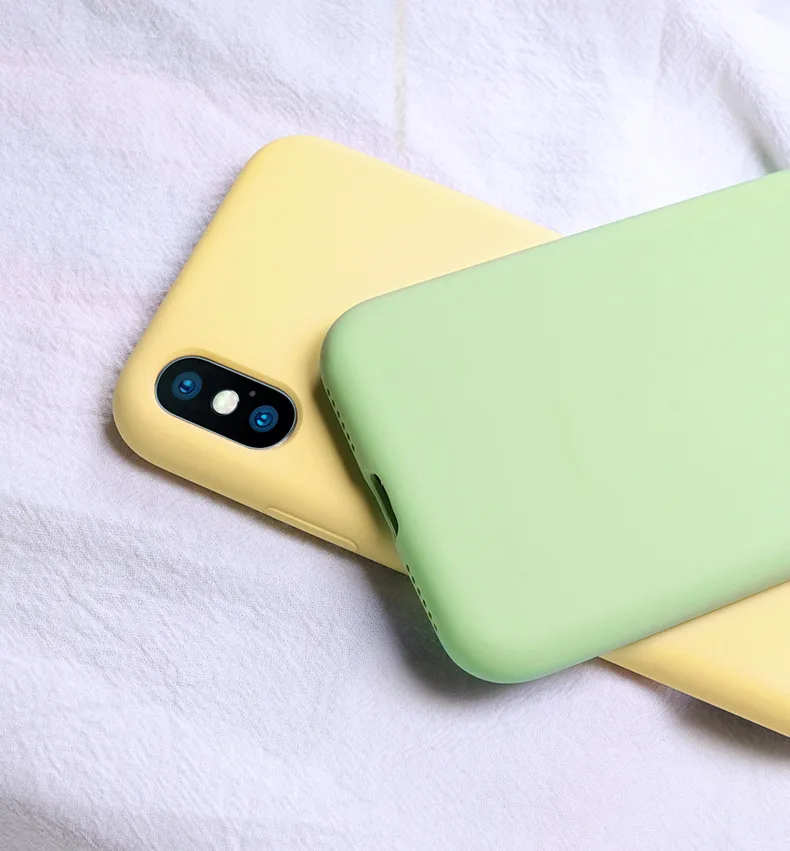 Жидкий чехол для телефона IPhone 7 8 6 6s Plus силиконовый карамельных цветов мягкий