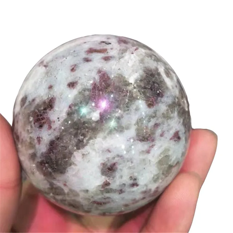 1 шт. природный красный турмалин мяч хрустальный шар минералы камень ремесел 50 мм