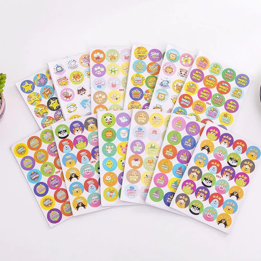 

1Pcs Cartoon Bubble Stickers Children Reward Sticker Mother Toys Stickers Praise For Kids Award Teacher Label M9N5