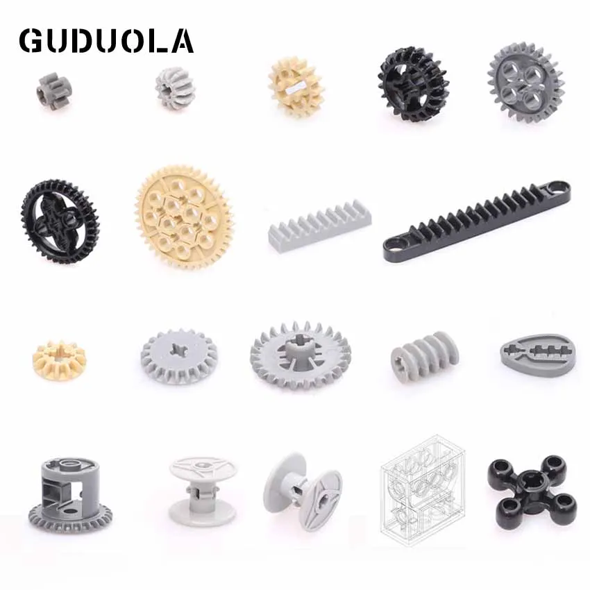 Guduola Parts 32269 Gear 20 Tooth Double Bevel Building Block MOC Model Assembles Particles Educational 20pcs/lot | Игрушки и хобби