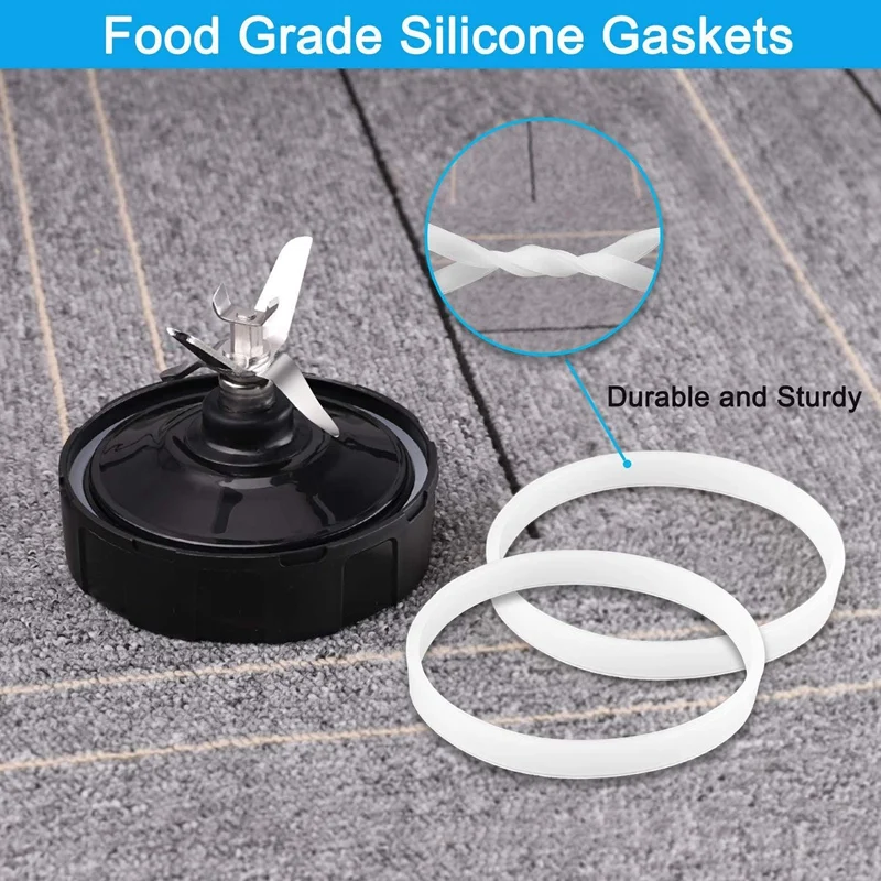 

7 Fin Extractor Blade Replacement Parts for Juicer with 2 Pack Replacement 24Oz Cup with Spout Lid
