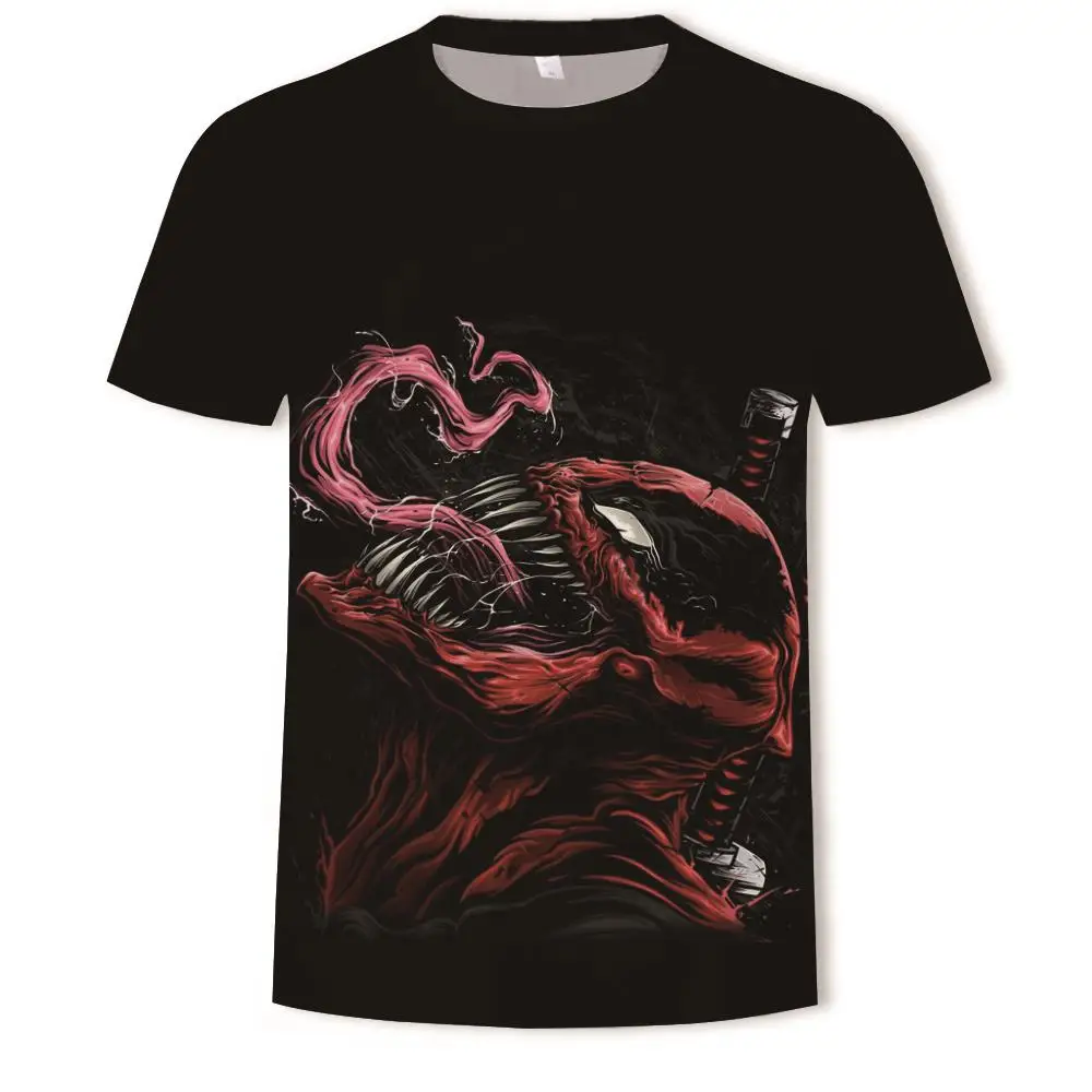 Marvel Футболка Летний Лидер продаж мужская одежда Venom 3d цифровой печати