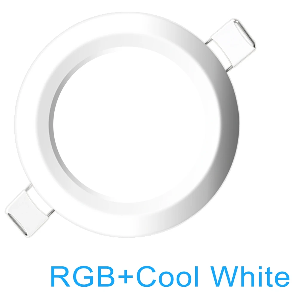 RGB CW Светодиодный потолочный светильник с регулируемой яркостью 7 Вт, 220 В, 110 В, Круглый встраиваемый светильник RGBW, Светодиодный точечный светильник для помещений, ИК-пульт дистанционного управления, изменение цвета - Emitting Color: RGB CW