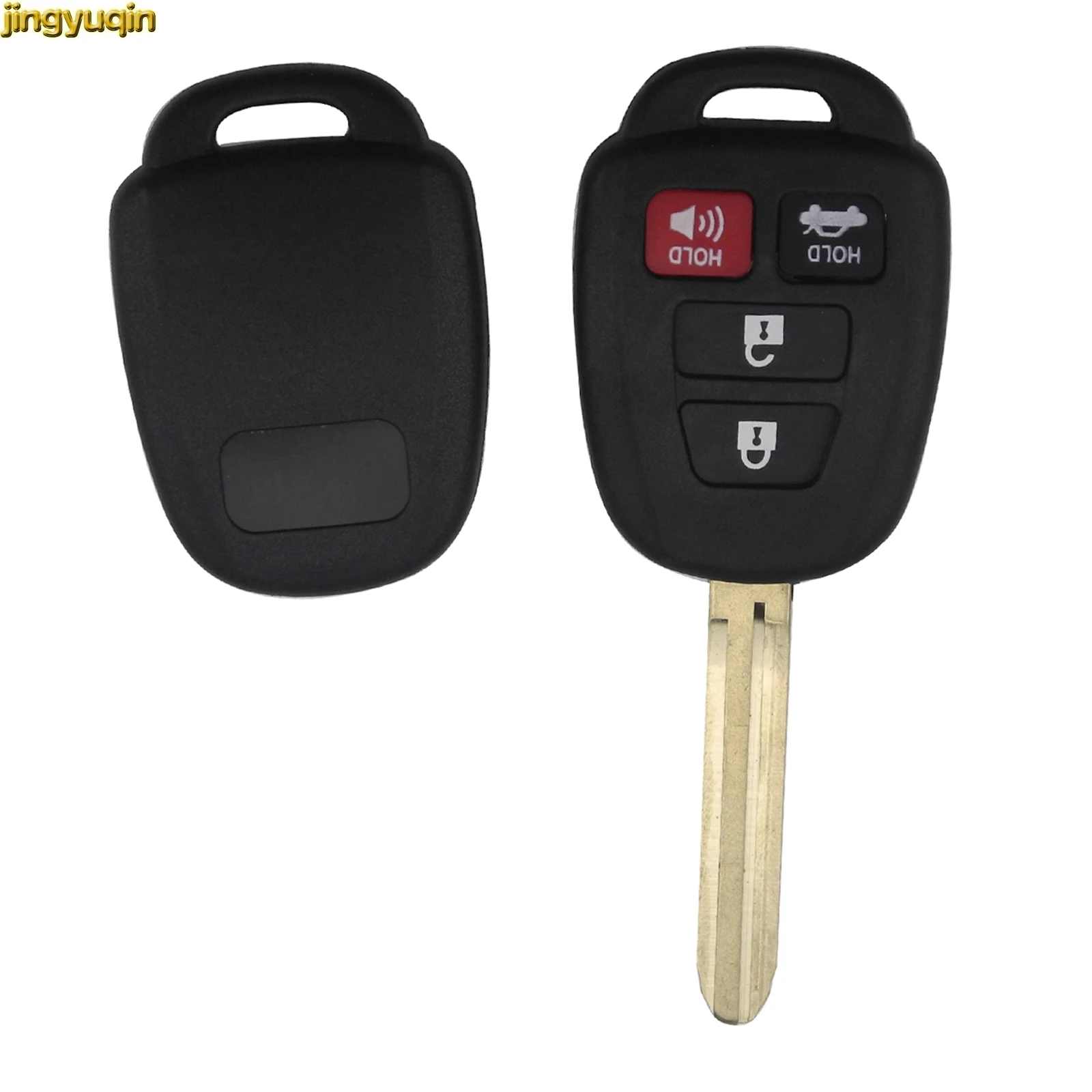 Jingyuqin Uncut TOY43 лезвие 4 кнопки дистанционного ключа автомобиля оболочки для Toyota Camry
