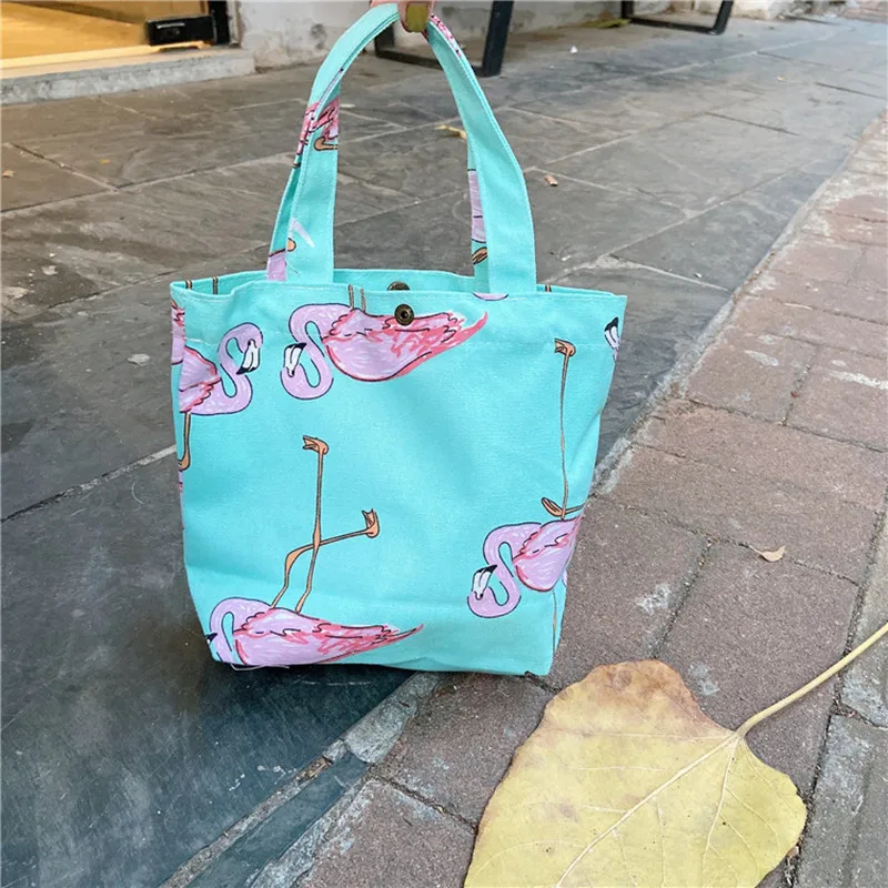 M459 модная женская парусиновая сумка с рисунком ананаса фламинго кота совы для