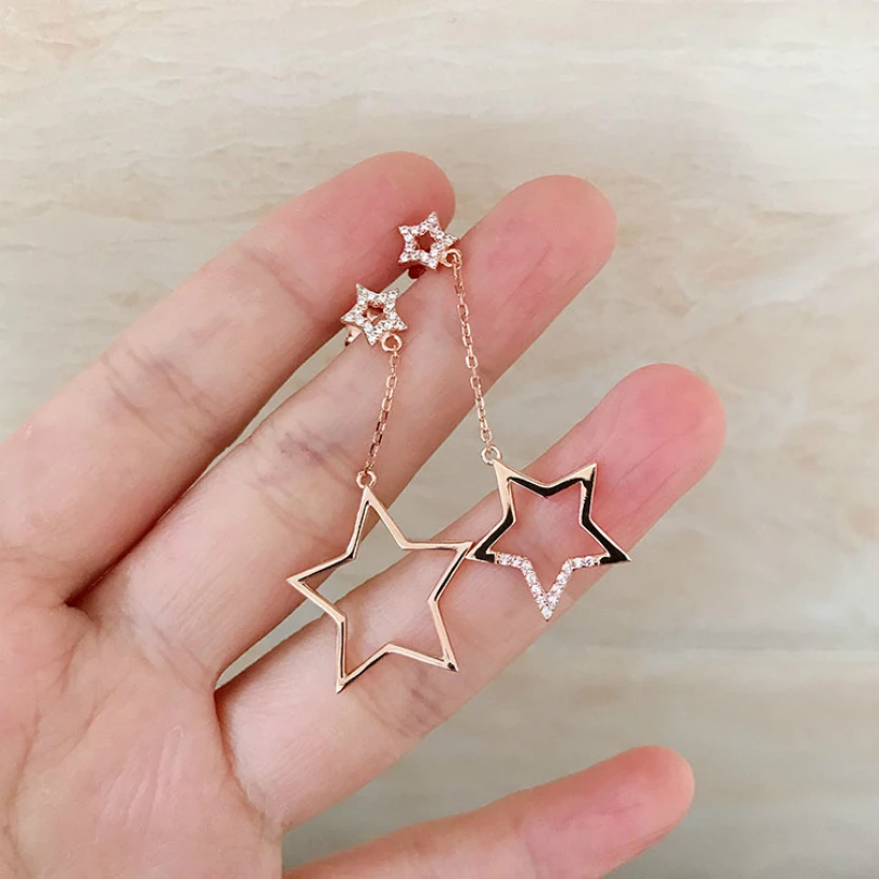 

100% 925 Sterling Silver Earrings For Women Fashion Exquisite Jewelry Party Earrings Gift