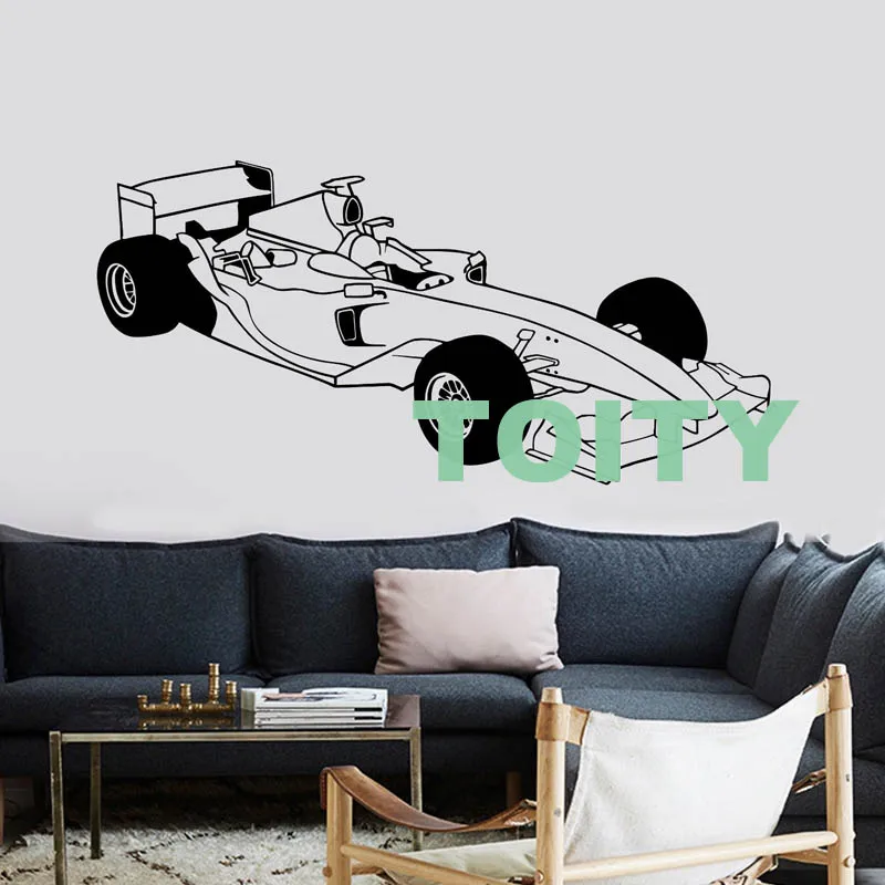 29 дизайнов спортивный автомобиль гоночная скорость быстрая F1 настенная художественная наклейка высечка Виниловая наклейка для спальни дома Декор Фреска - Цвет: H55cm x W114cm