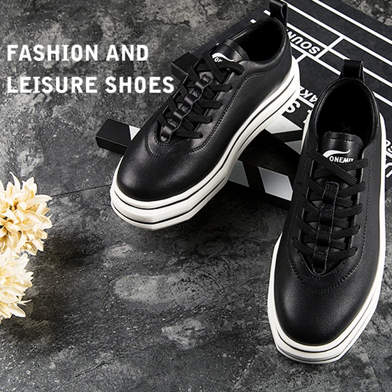 

ONEMIX Women Shoes Increasing EVA Sneakers Fabric Leather Skateboard Outdoor Walking shoes Athletic Road Trainers Sport Shoes