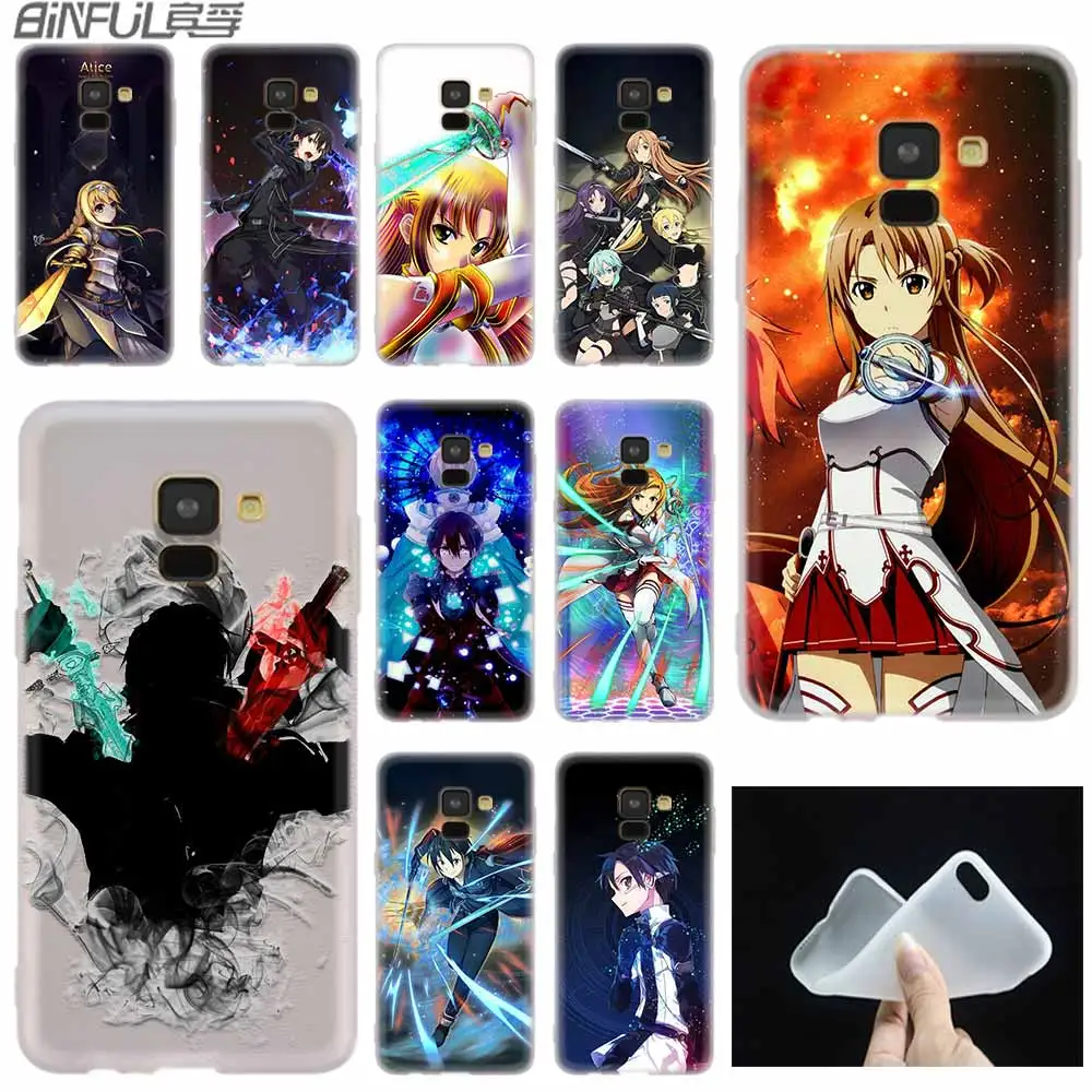 Обувь для вечеринки в Стиле косплей Sword Art Online узор силиконовый чехол Обложка Samsung