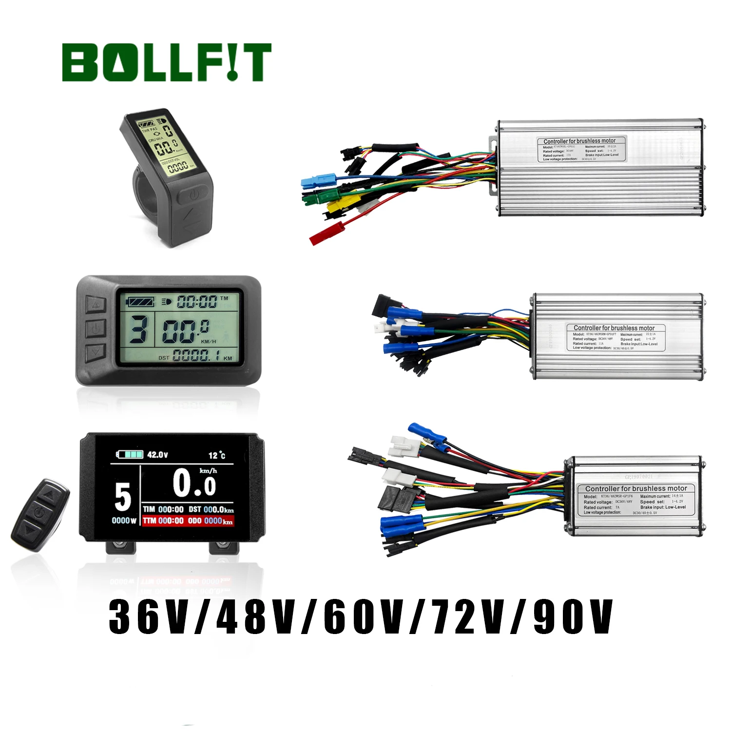 

KT Ebike Motor Controller LCD led Display Kunteng 36V 48V Lcd3 lcd8h 880 LCD7 Electric Bicycle Bike Display Controller