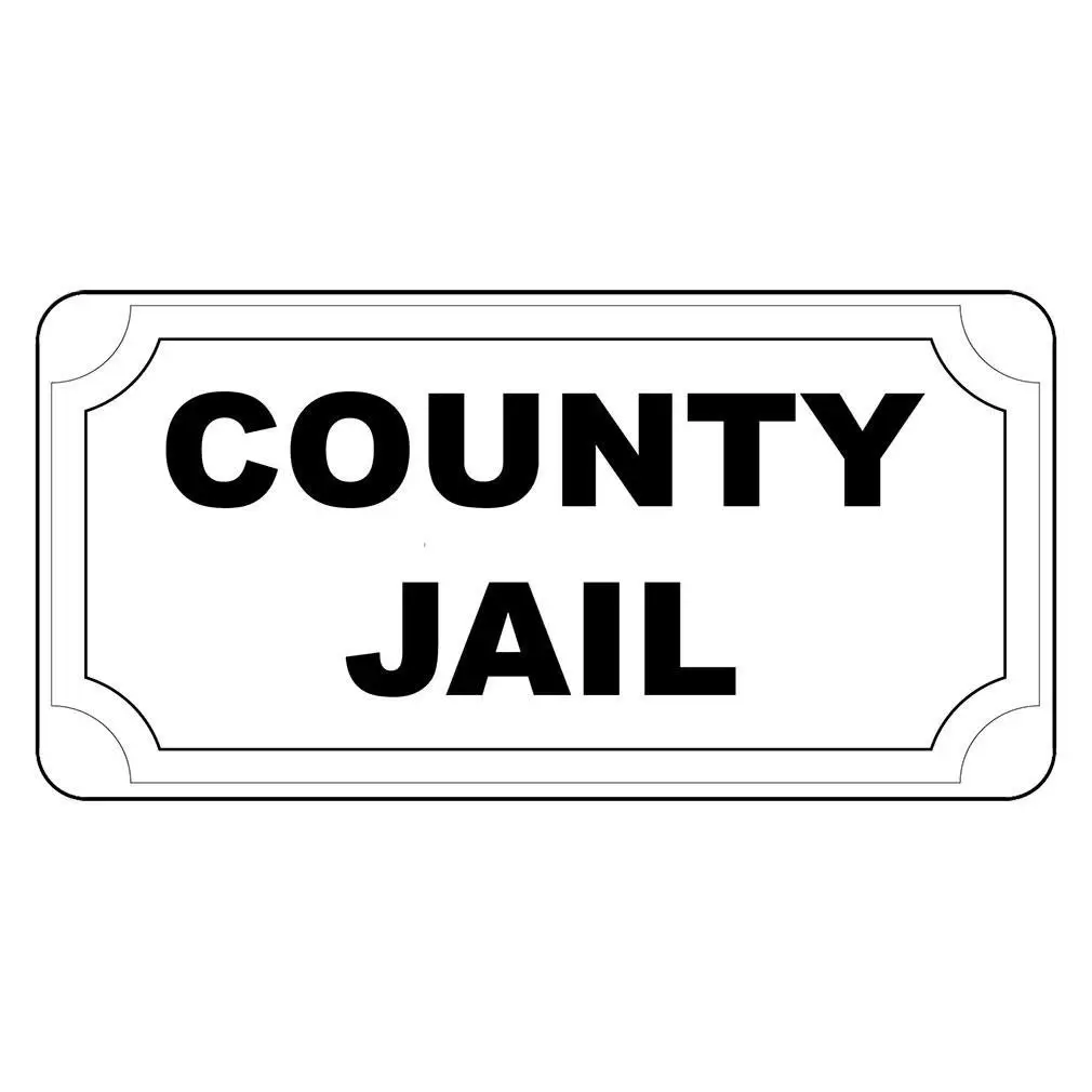 

Guadalupe Ross Metal County Jail Black Wall Decor Sign 12x8 Inches