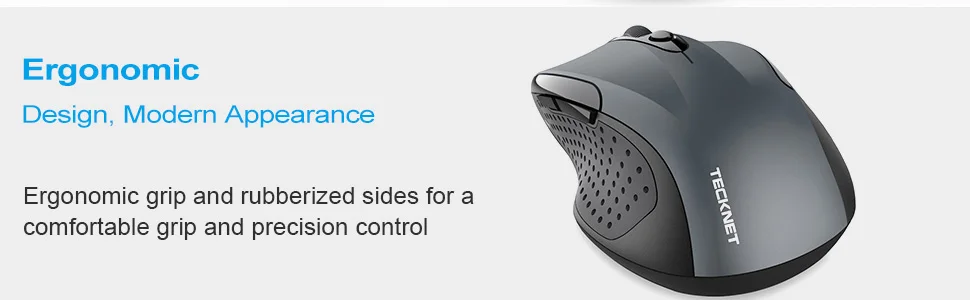 TeckNet, оптическая беспроводная мышь, компьютерная, Bluetooth, мышь, 2600 dpi, 2,4G, беспроводная, Bluetooth мышь, эргономичные мыши для ноутбука/планшета