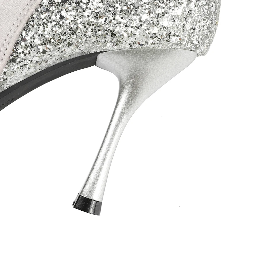 2019 г. женские ботильоны из флока с блестками пикантные эластичные ботинки на