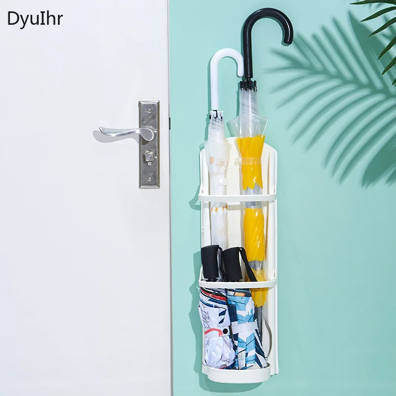 

DyuIhr Modern simplicity creative umbrella drain storage rack home living room balcony wall-mounted umbrella rack home decor