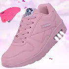 Женские дышащие кроссовки модные детские кроссовки из искусственной кожи розового цвета, женская уличная спортивная обувь с воздушной подушкой, 2021
