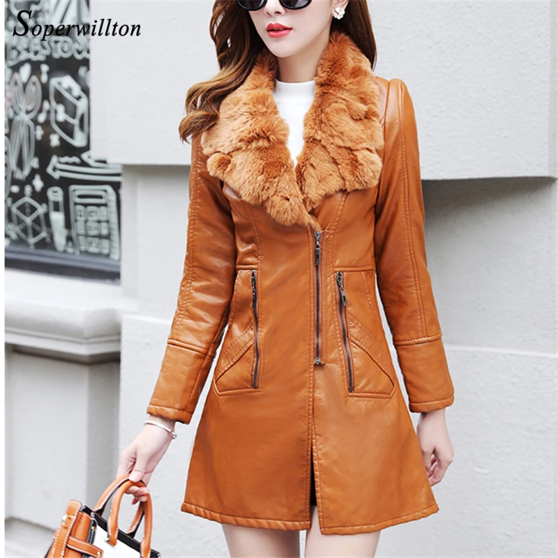 Кожаная женская куртка замшевое пальто для женщин 2019 зимнее из искусственной
