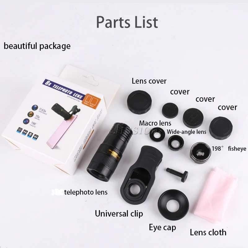 Универсальный телеобъектив с 8 кратным увеличением телескоп анаморфные линзы