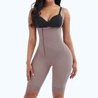 bodysuit detachable shoulder straps underbust knee length shapewear for women push up slimming corset