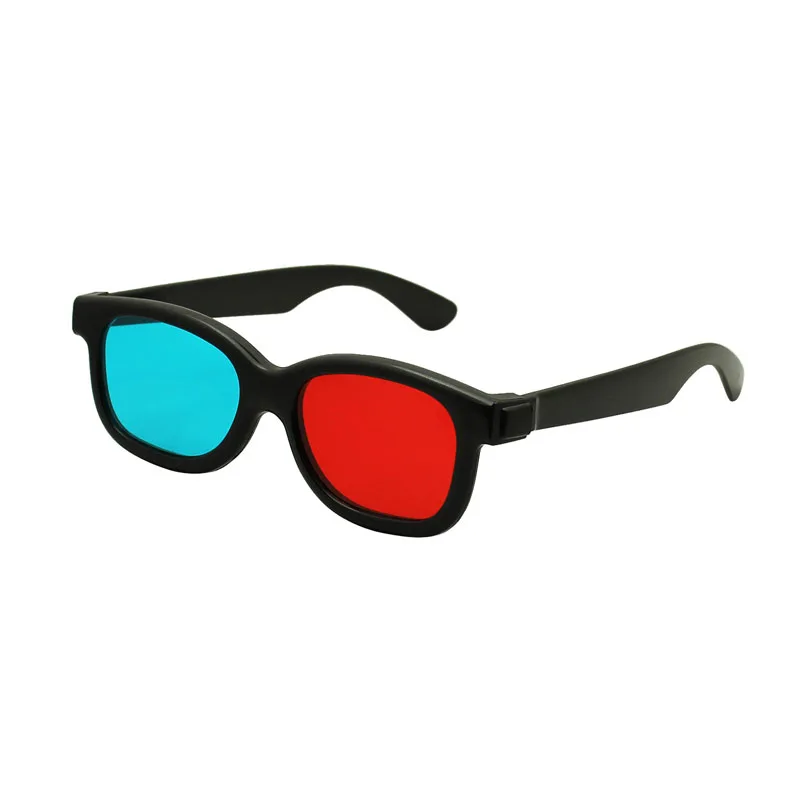 Красные и синие 3d-очки ретро старые очки в плоской оправе для фильмов игр DVD видео