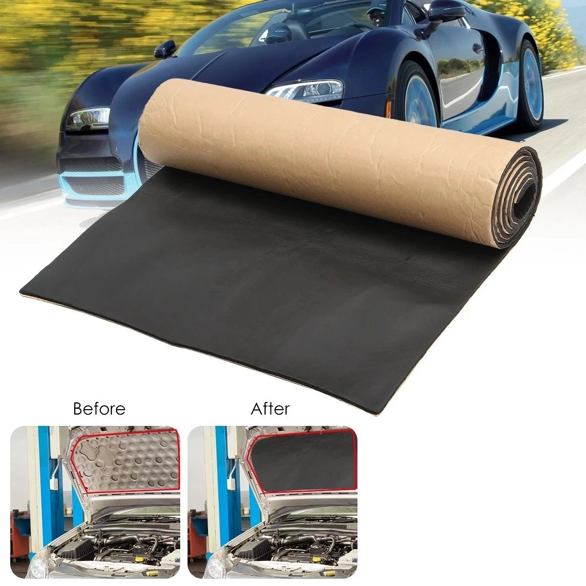 

1Roll 200cmx50cm 20mm/10mm/6mm Car Sound Proofing Deadening Car Truck Anti-noise Sound Insulation Cotton Heat Closed Cell Foam