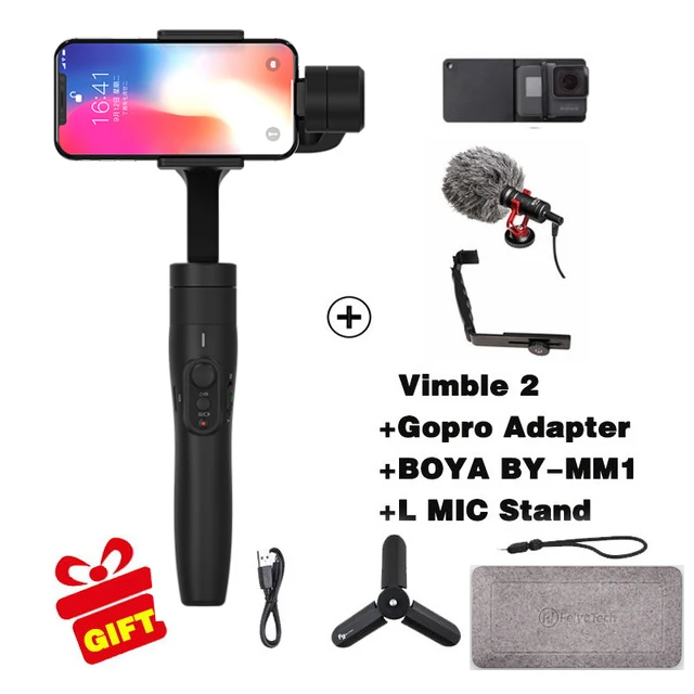 J Feiyutech Vimble 2/Vlog Карманный смартфон ручной выдвижной Gimbal для телефона Adroid сотовый телефон PK DJI Osmo 2 Zhiyun Smooth 4 - Цвет: J