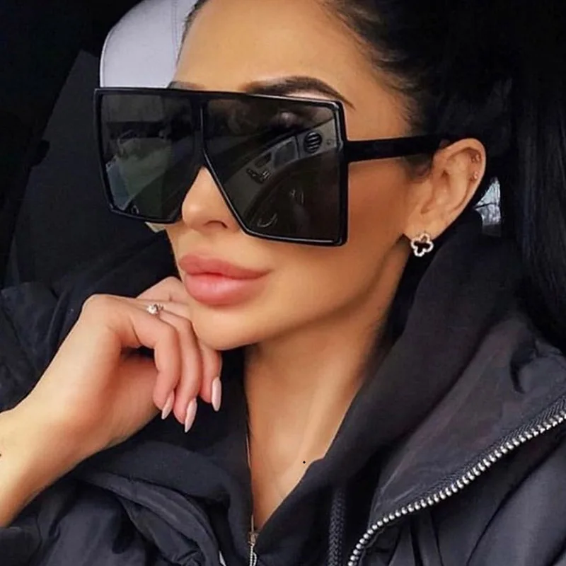 

Wholesale Oversized Sunglasses Women 2020 Retro One Piece vintage shades for women wholesale Square Bulk Sunglasses Female UV400