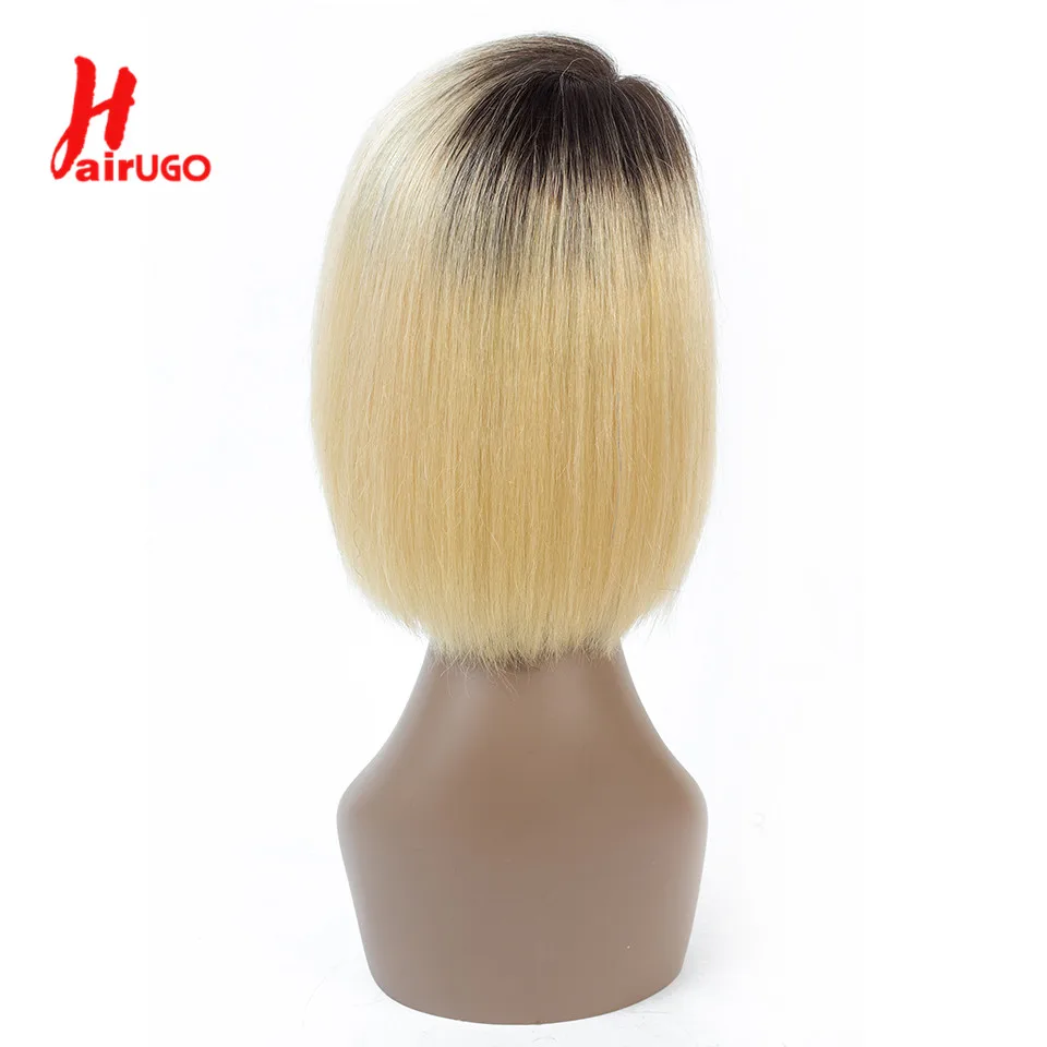 Парик HairUGo T1B 613 с эффектом омбре светлый боковой частью парик из человеческих