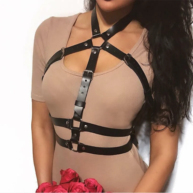 Женский кожаный ремень в стиле панк|Подвязки| |