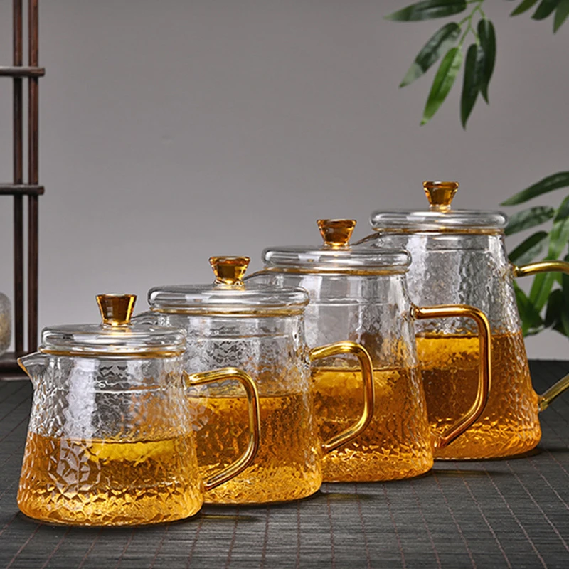 Хороший прозрачный чайник из боросиликатного стекла с ситечком для заварки