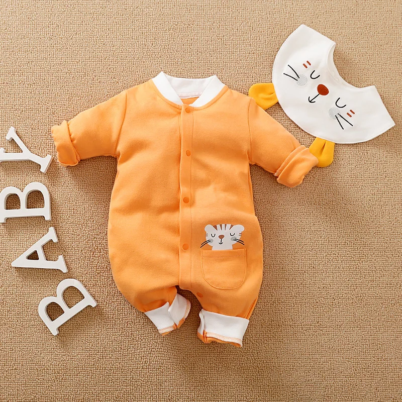 

ABEBE Newborn Baby Girl Clothes Romper Jumpsuits With Bibs 100% Cotton Kids Costume Infant Long Sleeve New Born Boy Overalls