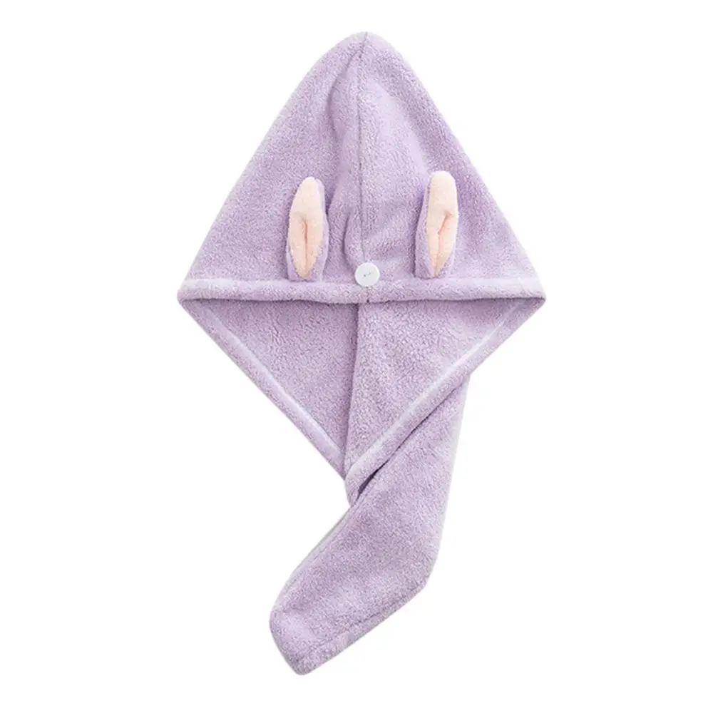 

Towels Bathroom Microfiber Solid Quickly Dry Hair Hat Home Textile Towel Cute Cartoon Embroidery Hair Towel