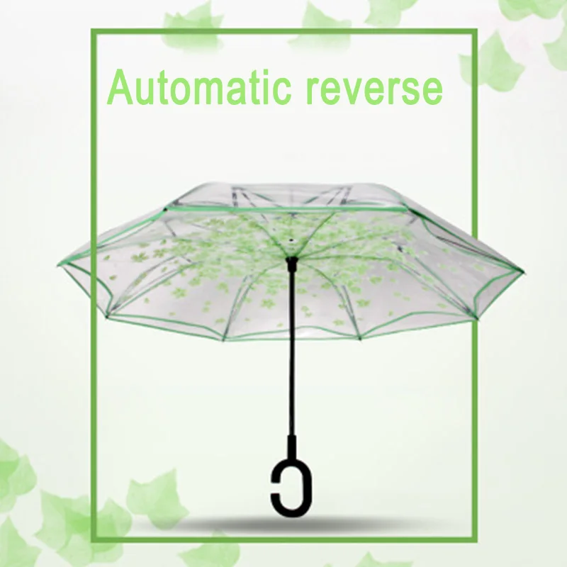 Двойной слой перевернутый зонтик автомобилей обратный Ветрозащитный УФ Защита