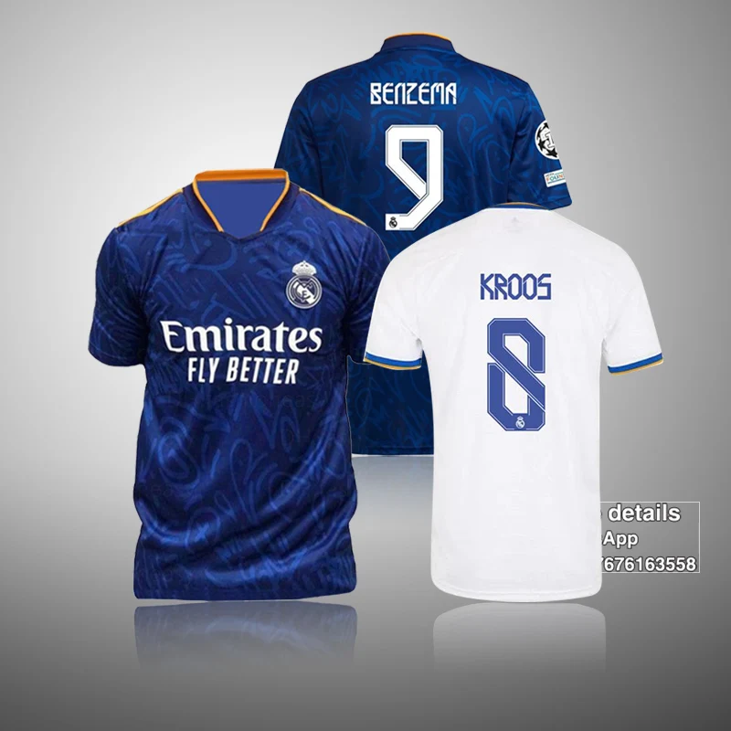 21 22 Высококачественная рубашка MARCELO 2021 JOVIC BENZEMA 2022 реальные MadridES MODRIC новый дом от