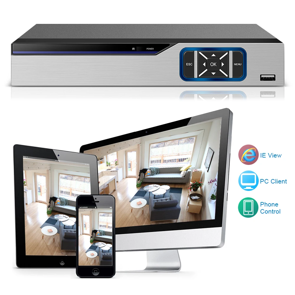 Гибридный видеорегистратор высокого разрешения 16CH 1080P AHD/ONVIF IP/Analog/TVI/CVI/ DVR CCTV