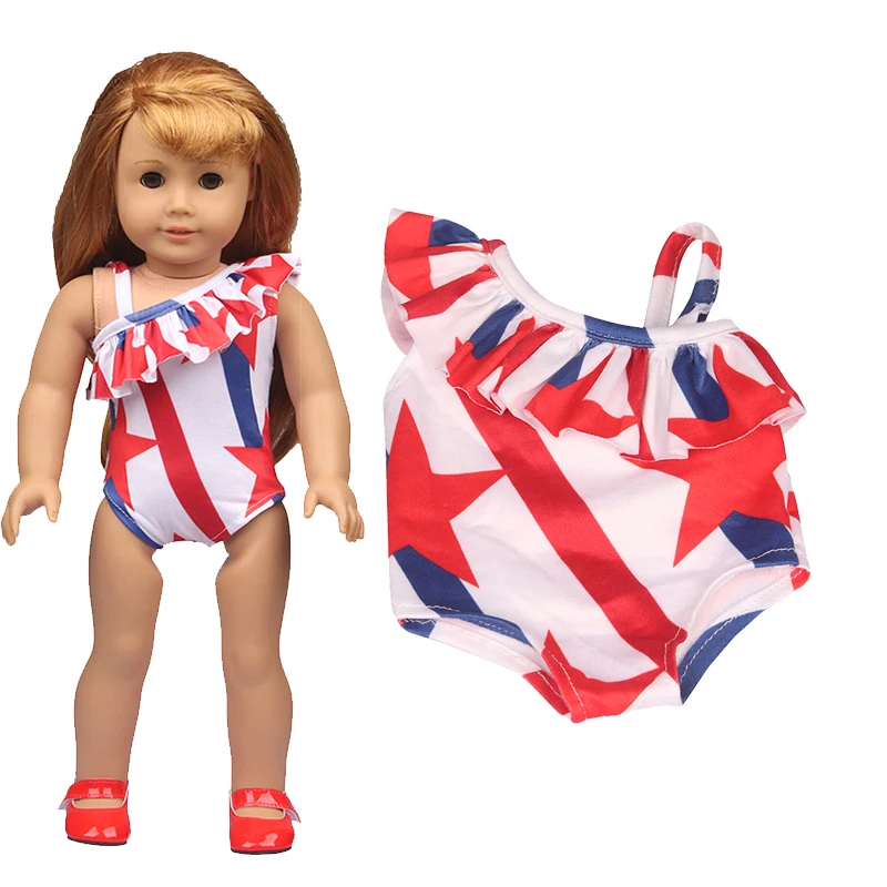 Аксессуары для летних кукол модное бикини + шпилька волос Одежда куклы 18 дюймов