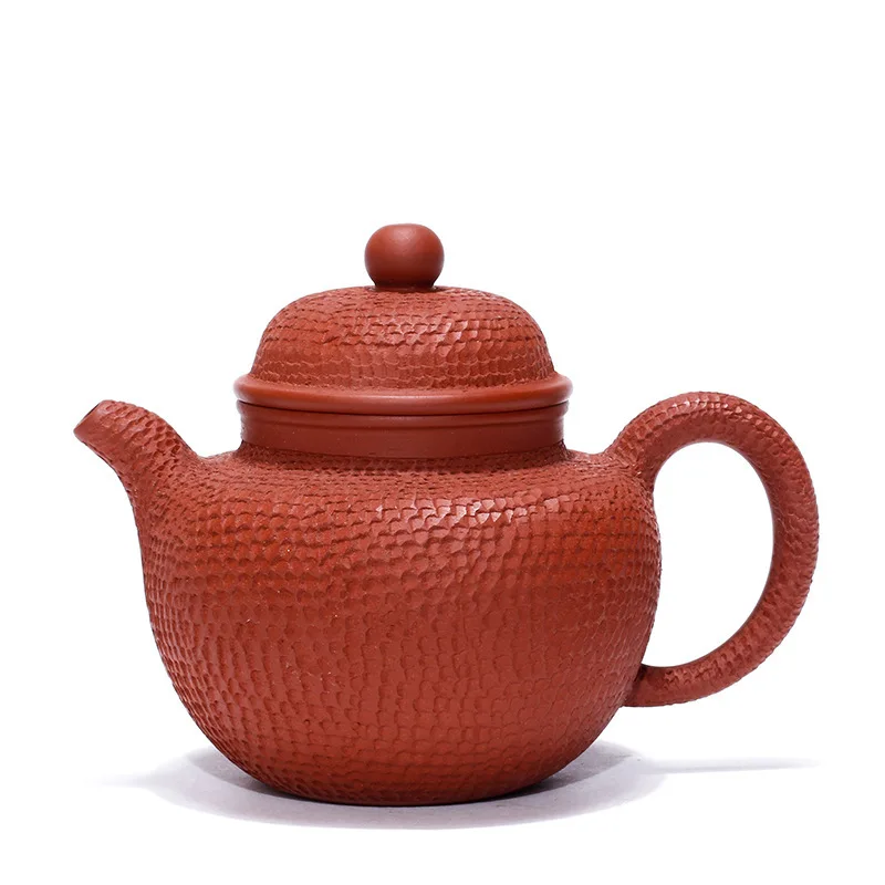 

Raw Ore Zhu Ni Duo Ball Point Sand Dark-red Enameled Pottery Teapot Jin Yun Chi Manual Tea Set Gift Mid-range Teapot