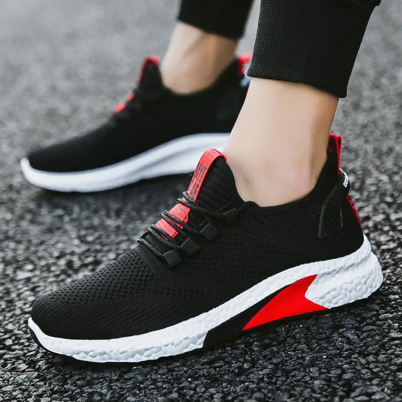 

Men's shoes lace up Casual Sneakers mesh breathable comfortable lightweight shoes men Hot Sale outdoor walking runing shoes