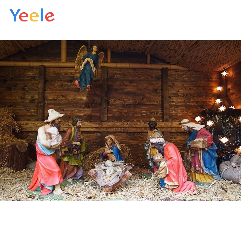 Yeele Рождественская сцена Иисус ребенок душ новорожденный христианский