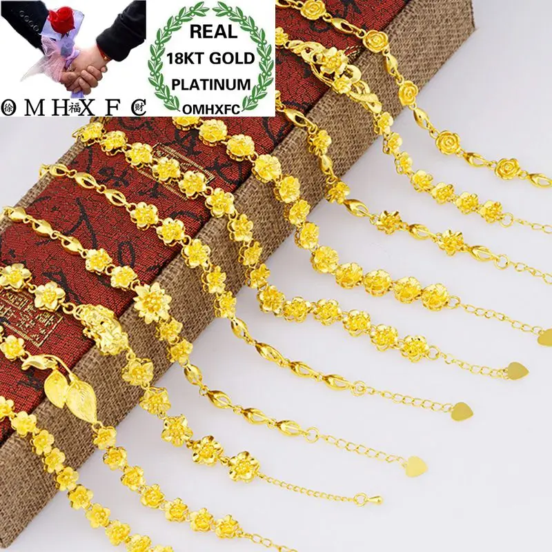 

OMHXFC, оптовая продажа, Европейская мода, женская модель, подарок на день рождения, свадьбу, винтажные браслеты из розового золота 18 карат, BE184